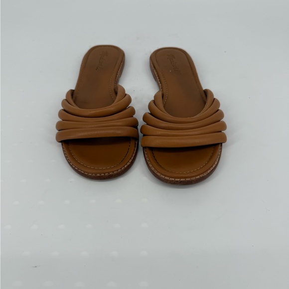 Madewell Shoes - Madewell The Addie Leather Slide Sandals Tan Brown Size 8 Boho Summer Beach
